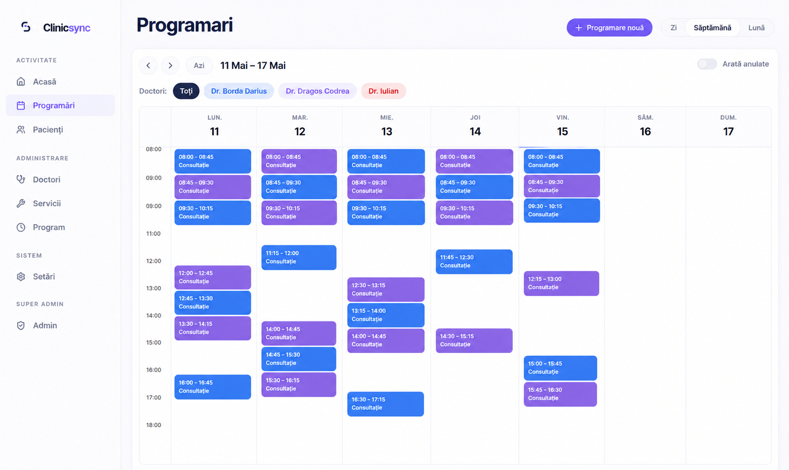 Calendar ClinicSync
